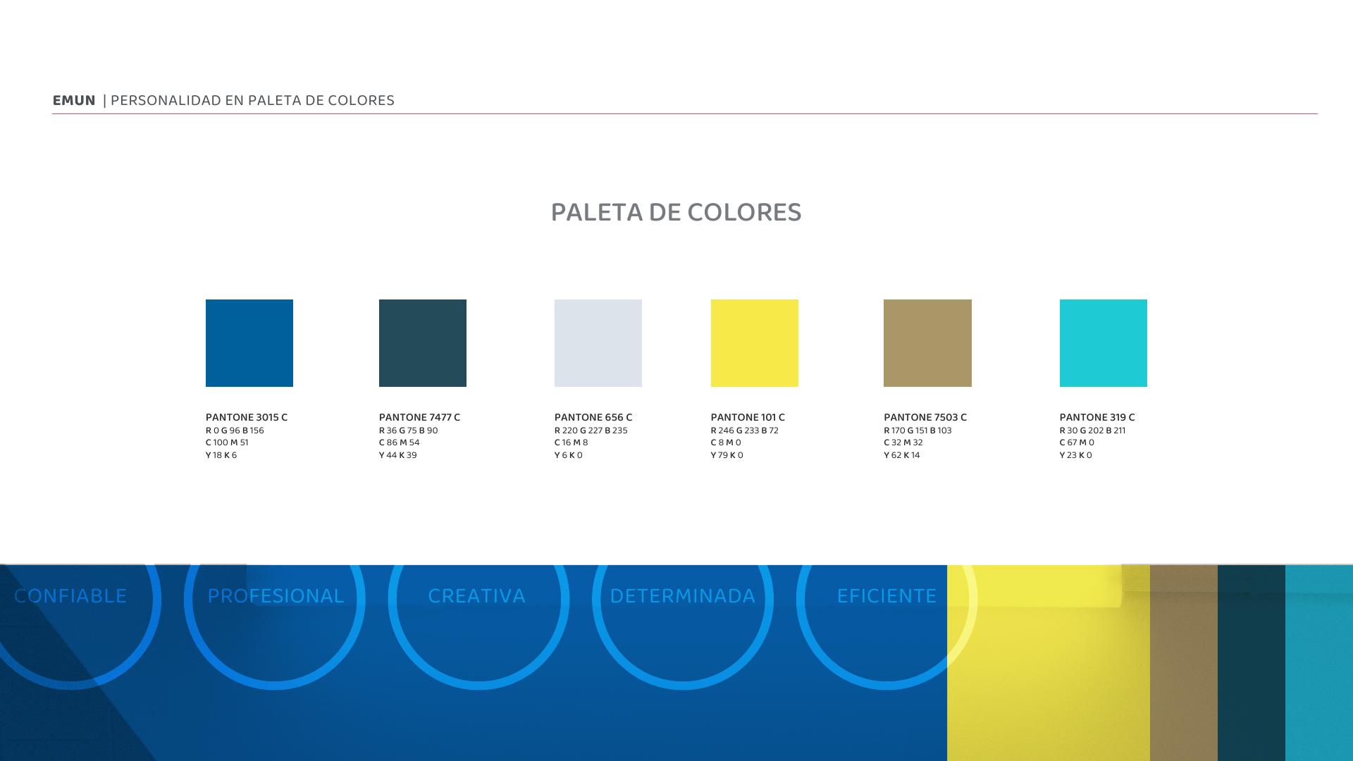 EMUN brand colour palette