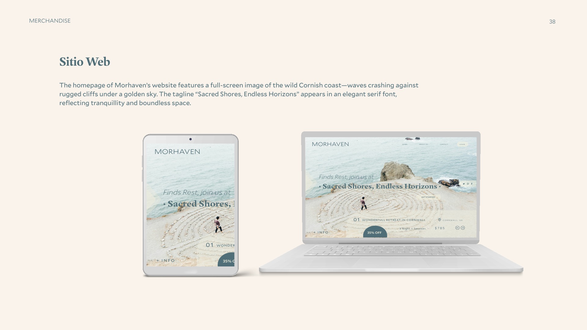 Morhaven website concept shown on desktop and mobile