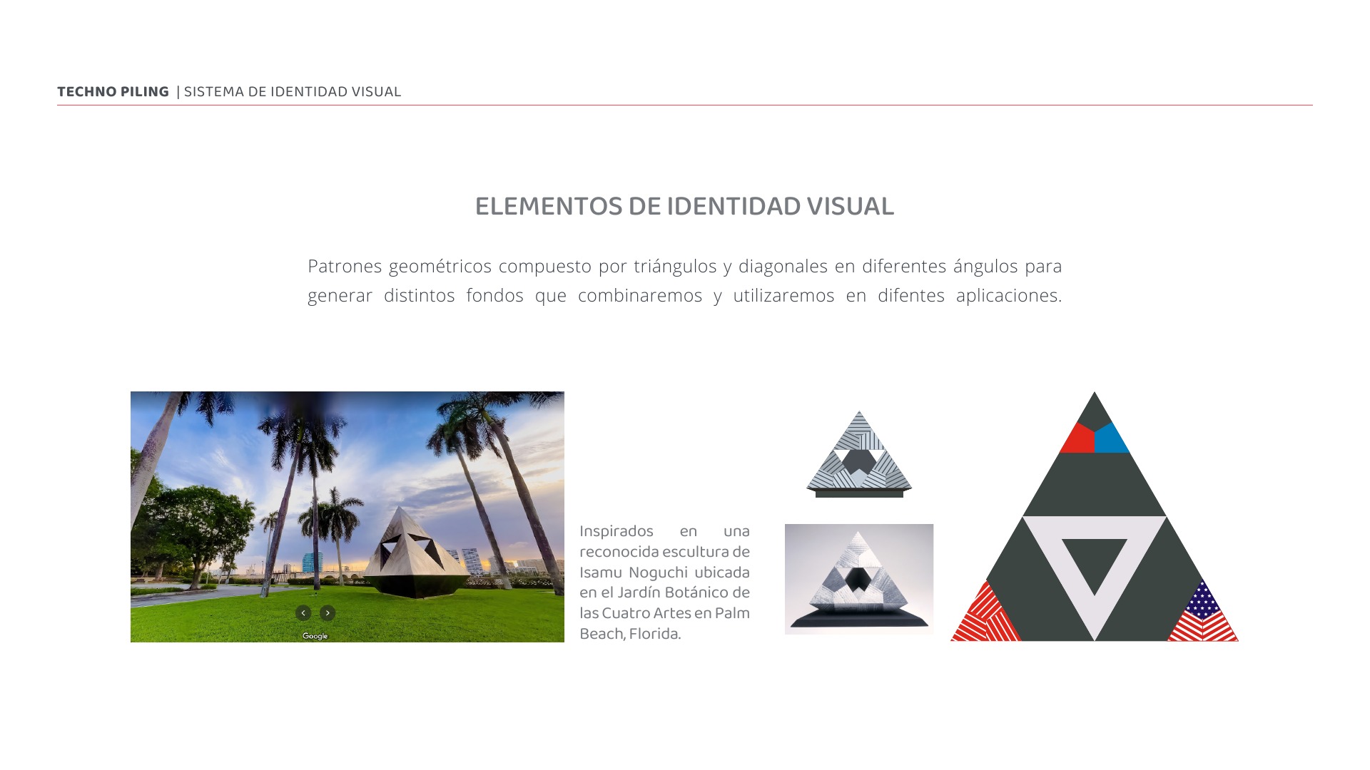 Geometric research and visual elements for Techno Piling