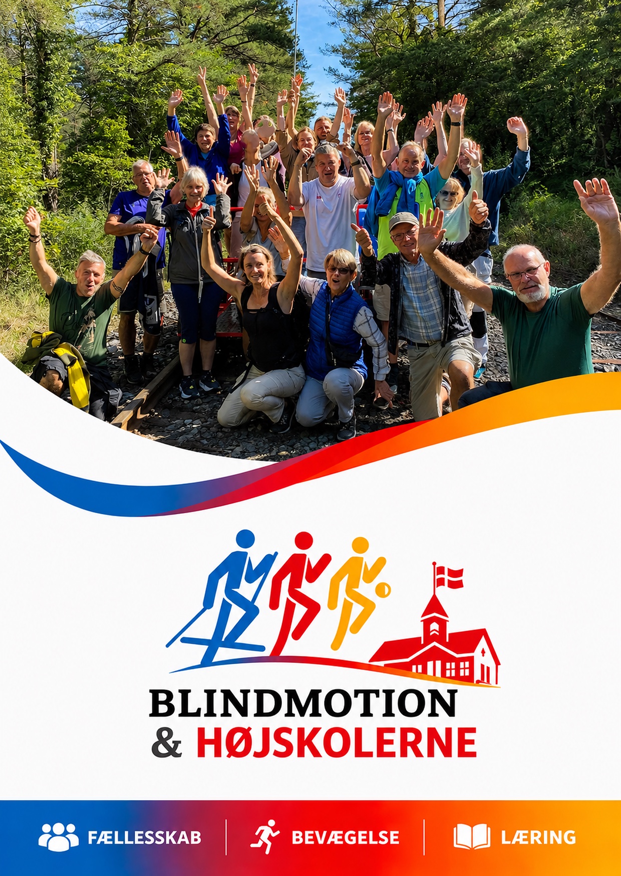 Blindmotion på Højskole information postcard front